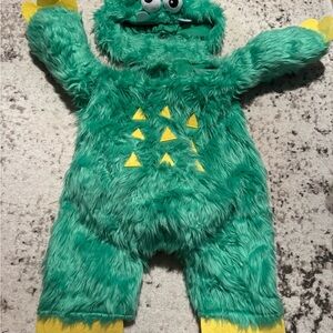 Green Monster Costume for dog with Yellow Accents